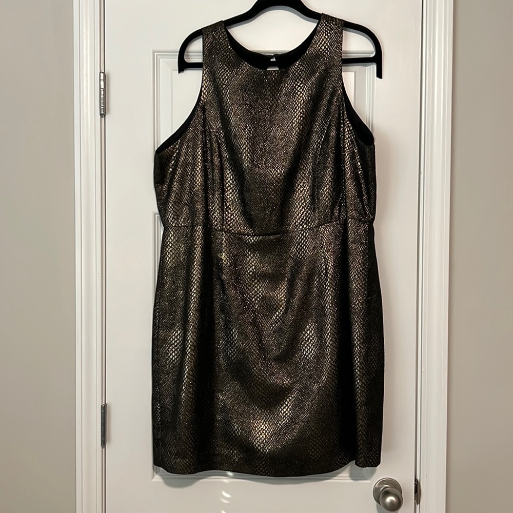 Metallic Open-Back Dress